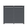 Mülltonnenbox 'Varius' Stahl 2 x 240 l anthrazit/Holzoptik 132 x 80 x 116 cm
