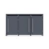 Mülltonnenbox 'Pedura' Stahl 3 x 240 l anthrazit 199 x 80 x 116 cm, mit Fußpedal