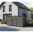 Mülltonnenbox 'Pedura' Stahl 3 x 240 l anthrazit 199 x 80 x 116 cm, mit Fußpedal
