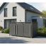 Mülltonnenbox 'Pedura' Stahl 3 x 240 l anthrazit 199 x 80 x 116 cm, mit Fußpedal