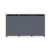 Mülltonnenbox 'Pedura' Stahl 3 x 240 l anthrazit 199 x 80 x 116 cm, mit Fußpedal