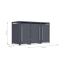 Mülltonnenbox 'Pedura' Stahl 3 x 240 l anthrazit 199 x 80 x 116 cm, mit Fußpedal