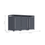 Mülltonnenbox 'Pedura' Stahl 3 x 240 l anthrazit 199 x 80 x 116 cm, mit Fußpedal