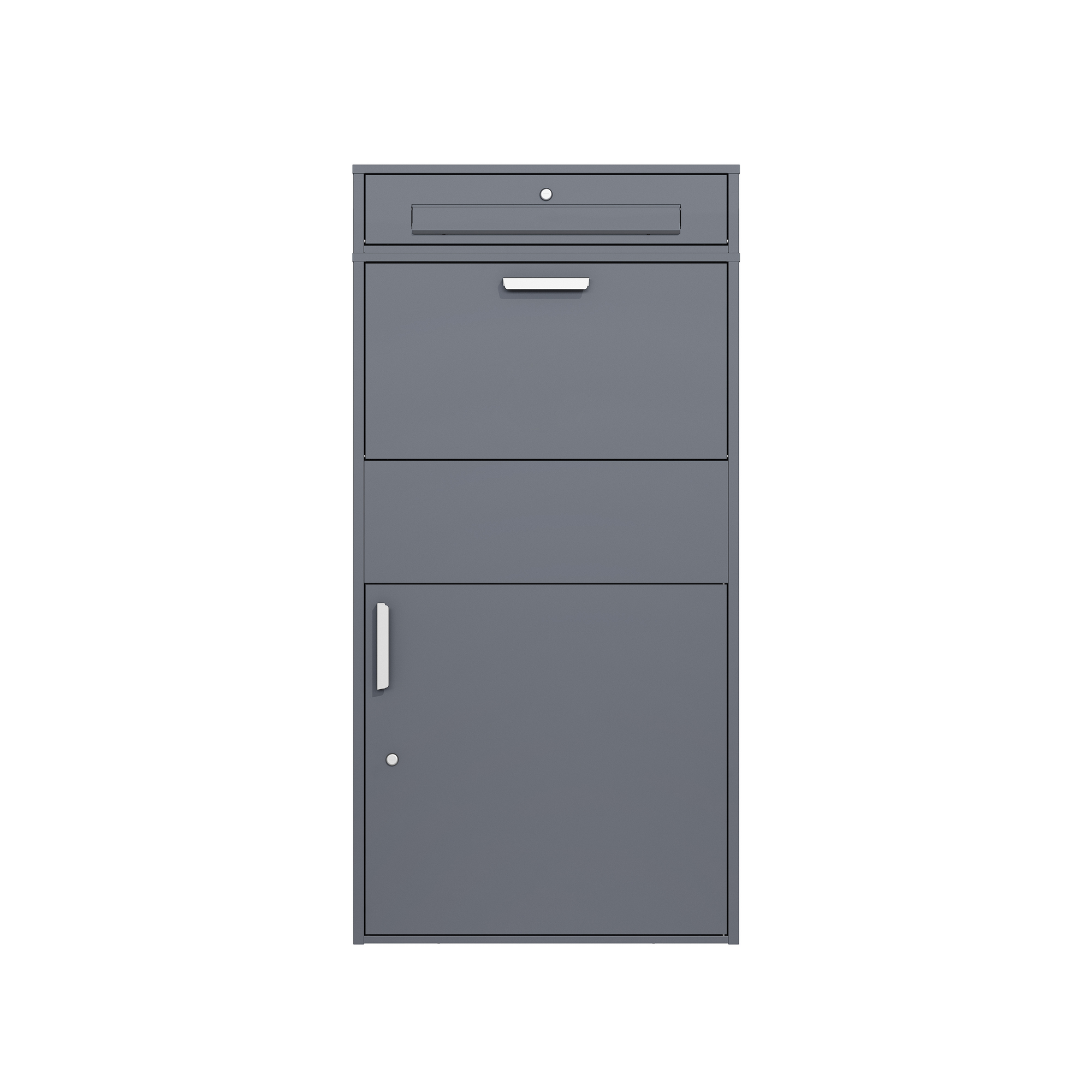 Briefkasten 'Pavo' mit Paketbox anthrazit 72 x 128 x 45 cm