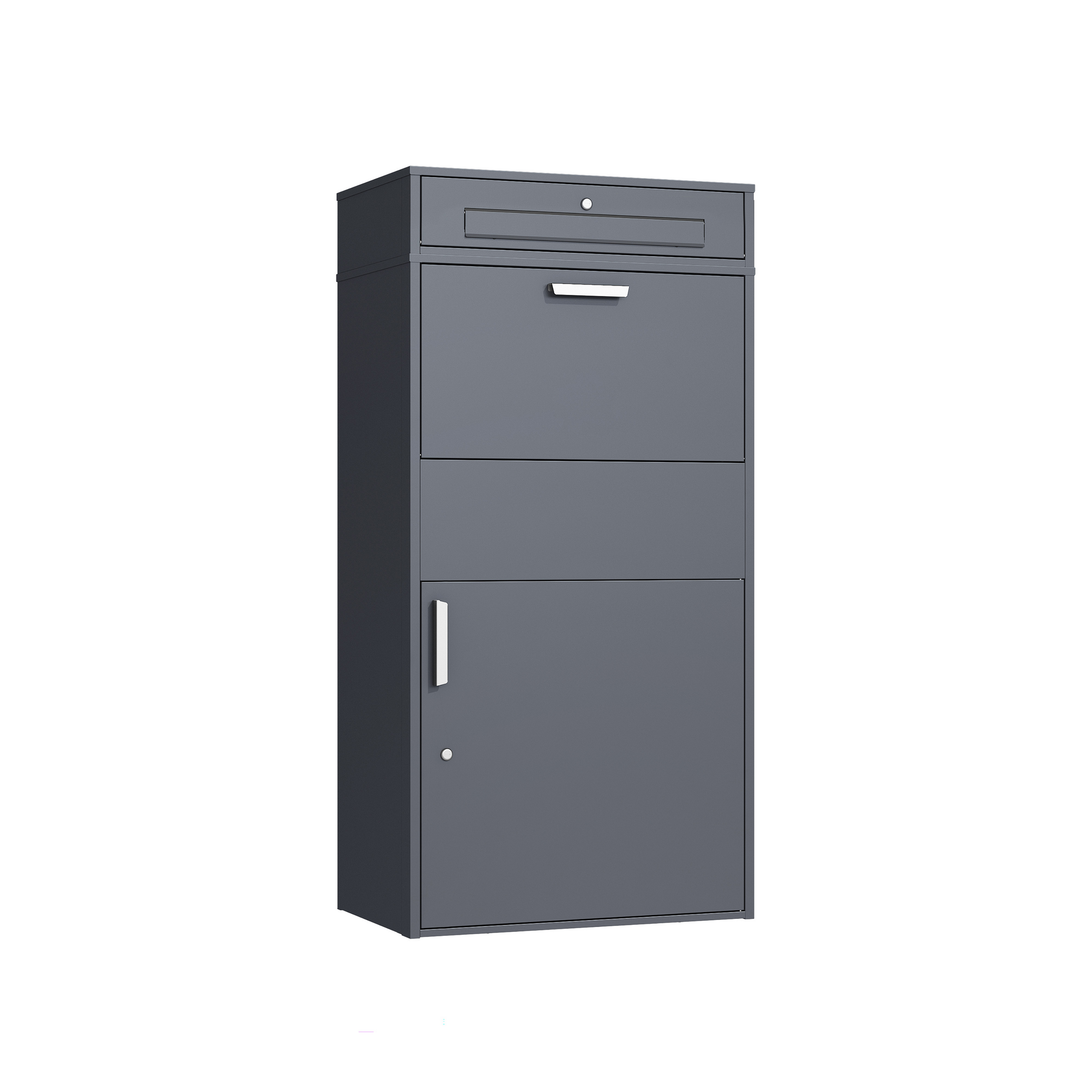 Briefkasten 'Pavo' mit Paketbox anthrazit 72 x 128 x 45 cm