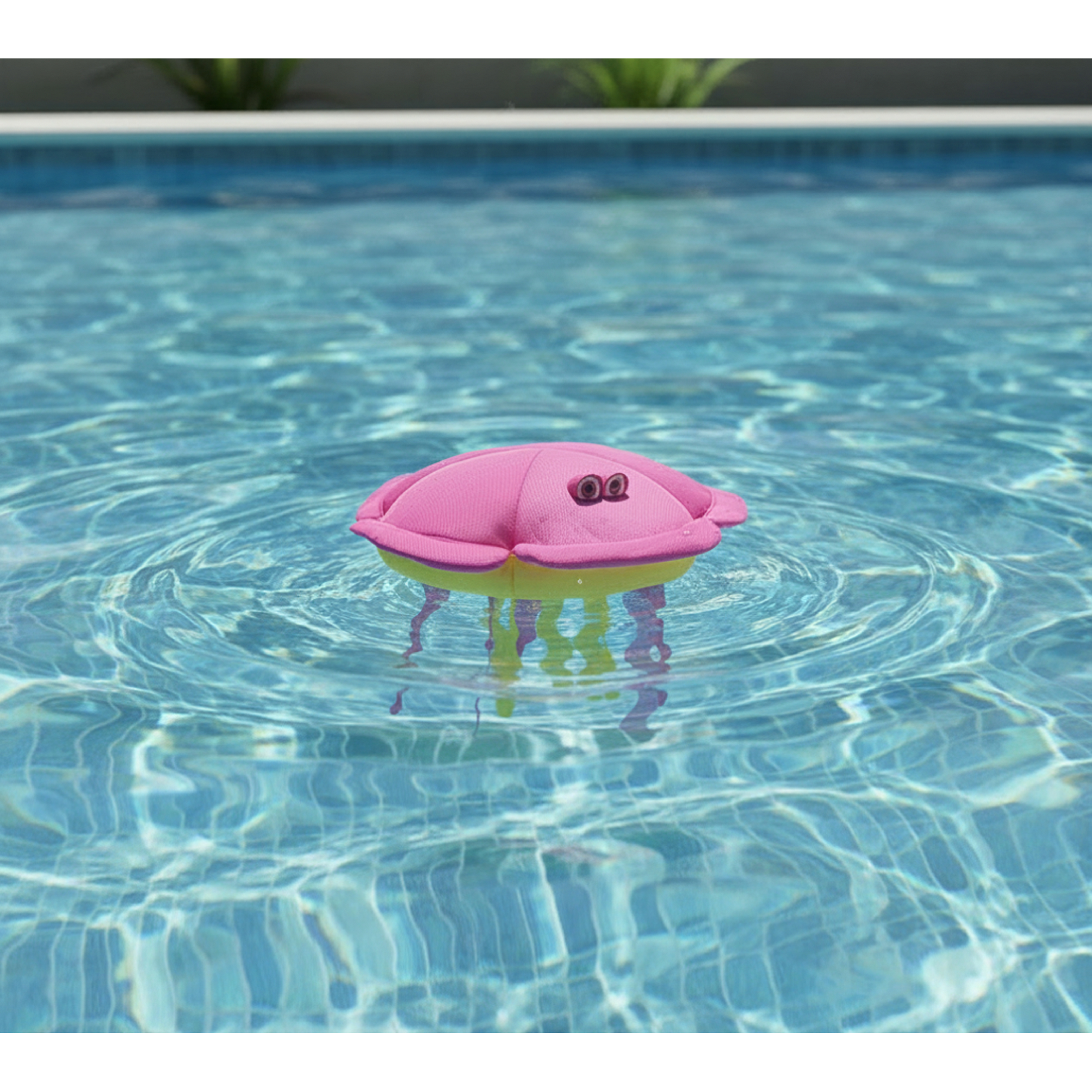 Sitzsack und Schwimmtier 'Qualle' pink 80 x 18 x 80 cm