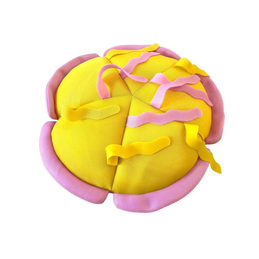 Sitzsack und Schwimmtier 'Qualle' pink 80 x 18 x 80 cm