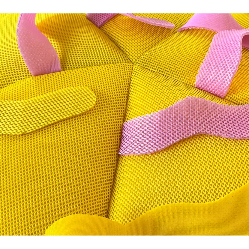 Sitzsack und Schwimmtier 'Qualle' pink 80 x 18 x 80 cm