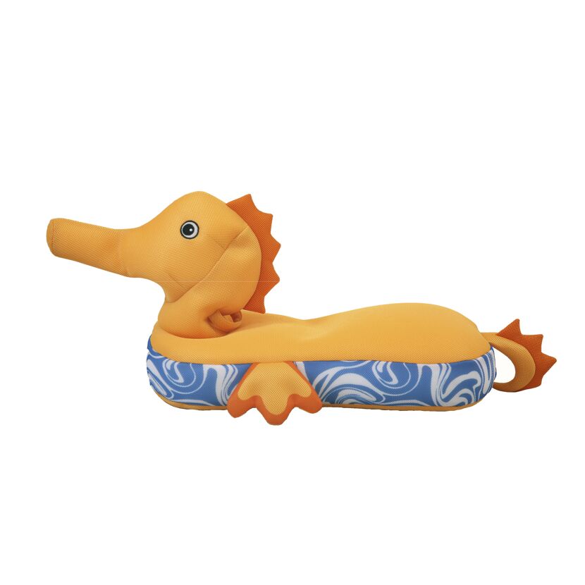 Sitzsack und Schwimmtier 'Seepferdchen' gelb 101 x 38 x 43 cm