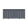 Mülltonnenbox 'Pedura' Stahl 4 x 240 l anthrazit 265 x 80 x 116 cm, mit Fußpedal