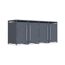 Mülltonnenbox 'Pedura' Stahl 4 x 240 l anthrazit 265 x 80 x 116 cm, mit Fußpedal