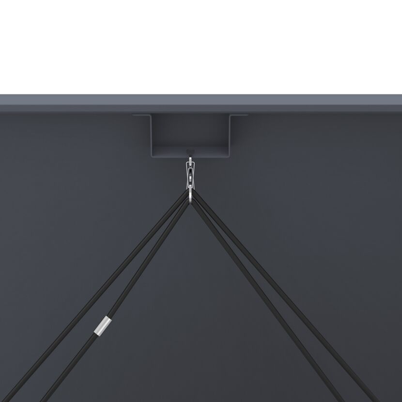 Mülltonnenbox 'Pedura' Stahl 4 x 240 l anthrazit 265 x 80 x 116 cm, mit Fußpedal