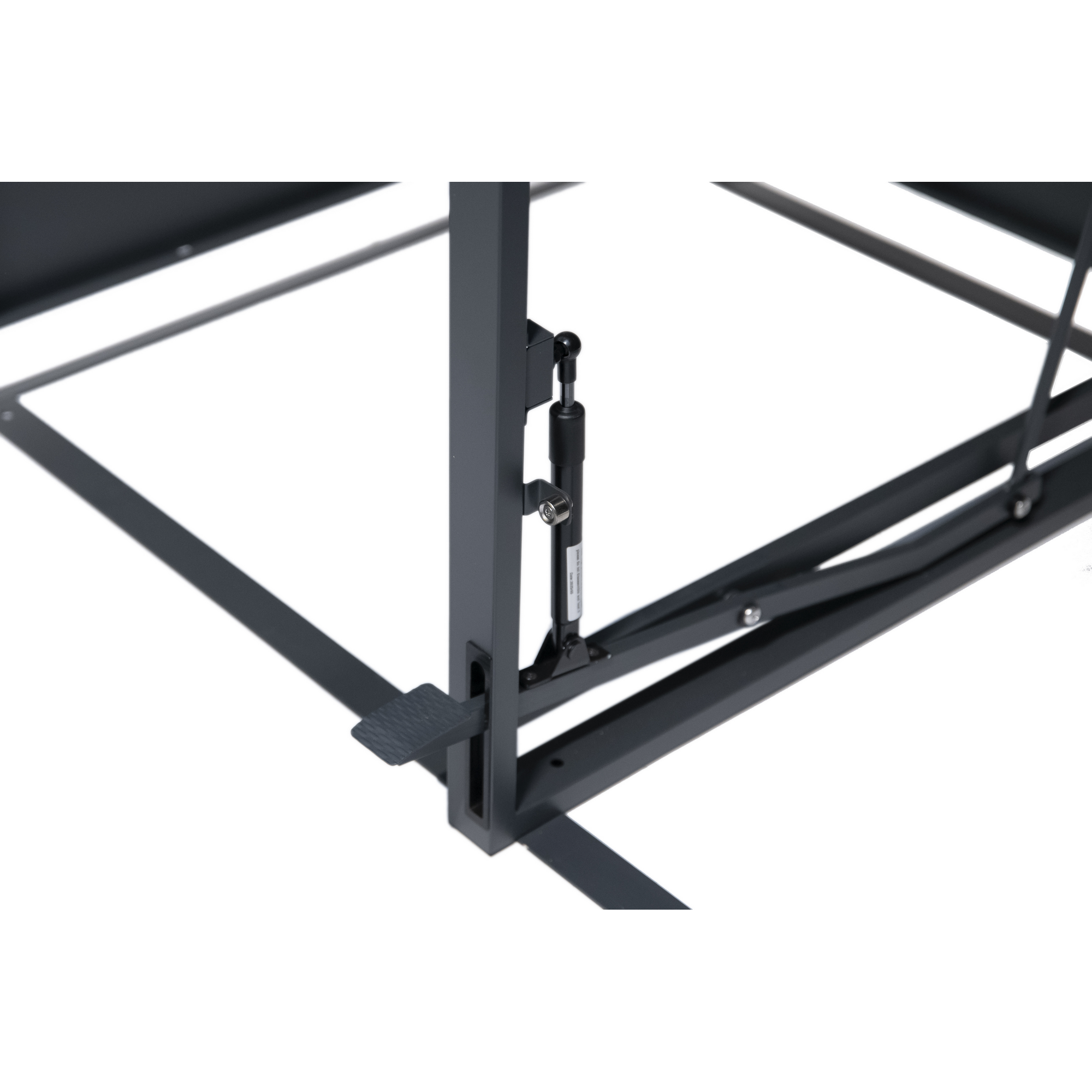 Mülltonnenbox 'Pedura' Stahl 4 x 240 l anthrazit 265 x 80 x 116 cm, mit Fußpedal