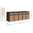 Mülltonnenbox 'Varius' Stahl 5 x 240 l anthrazit/Holzoptik 330 x 80 x 116 cm