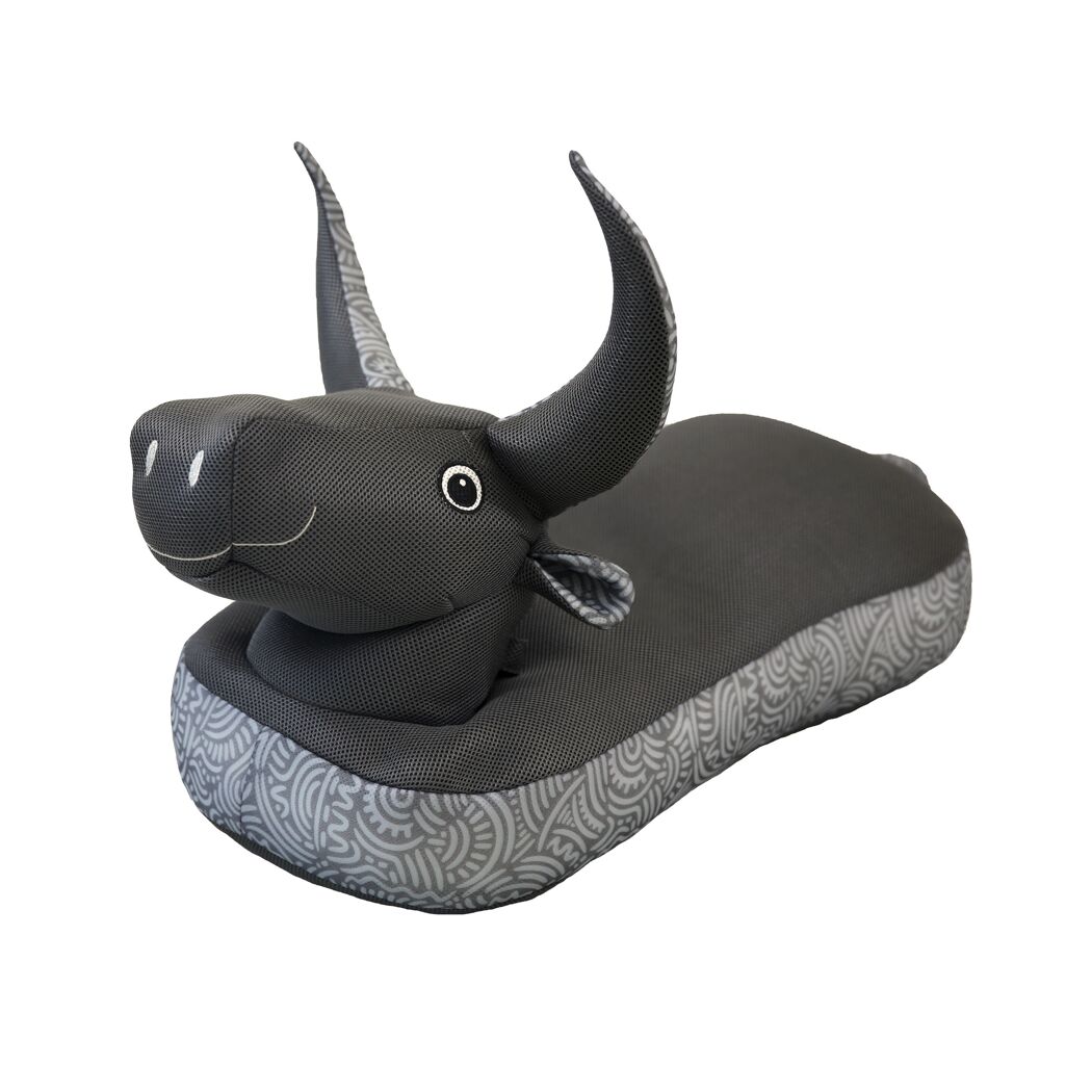 Sitzsack und Schwimmtier 'Stier' schwarz 89 x 64 x 34 cm