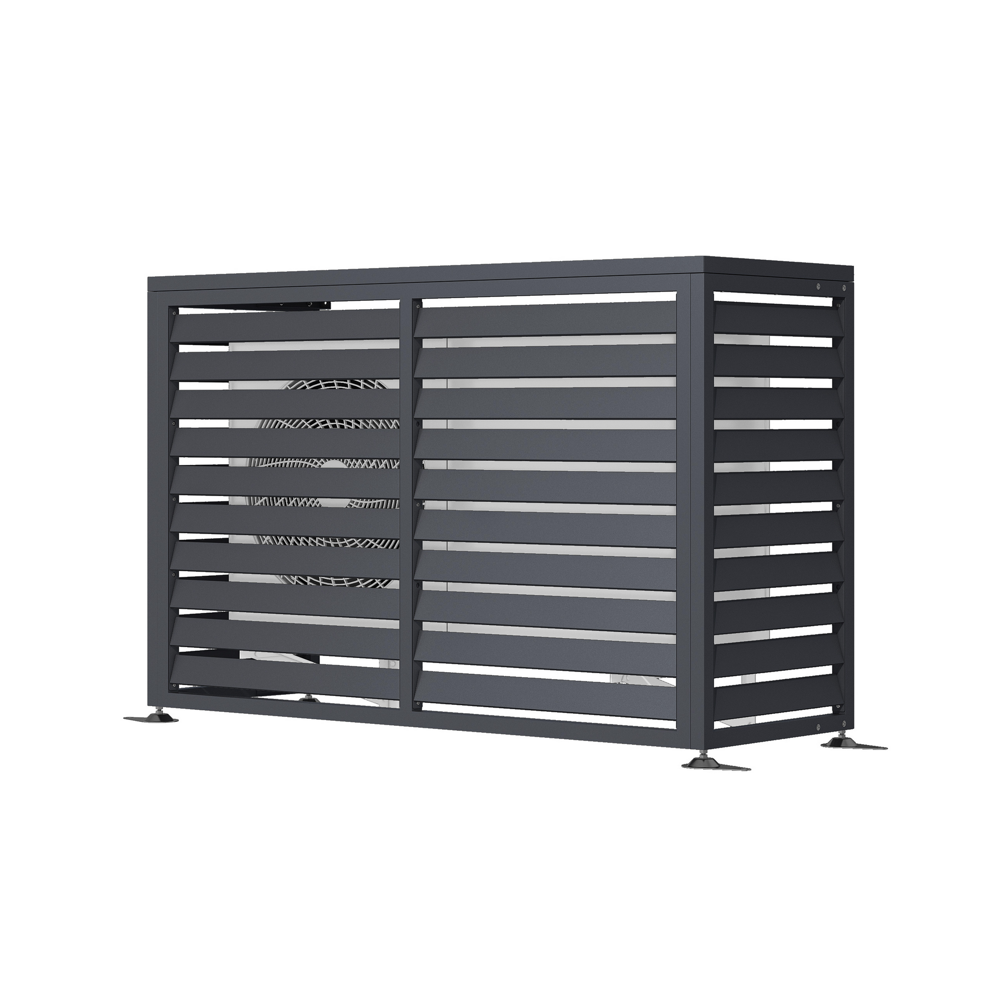 Verkleidung Wärmepumpe 'Boxa M' Stahl anthrazit 140 x 53 x 97 cm