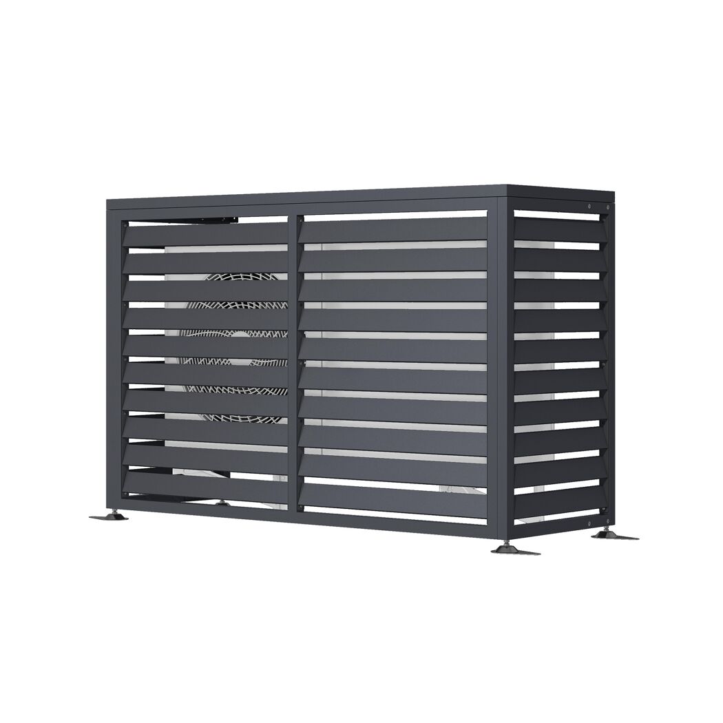 Verkleidung Wärmepumpe 'Boxa M' Stahl anthrazit 140 x 53 x 97 cm