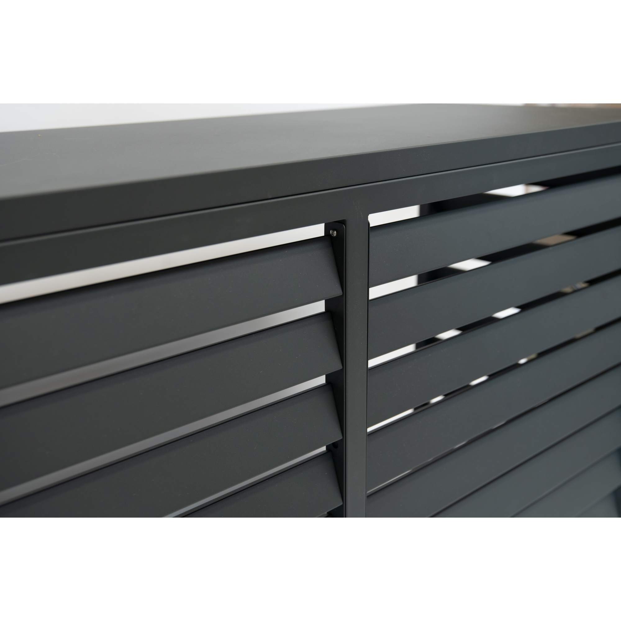 Verkleidung Wärmepumpe 'Boxa M' Stahl anthrazit 140 x 53 x 97 cm