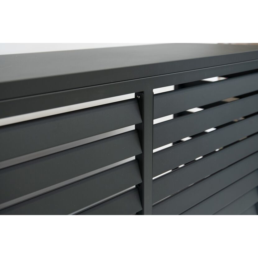 Verkleidung Wärmepumpe 'Boxa M' Stahl anthrazit 140 x 53 x 97 cm