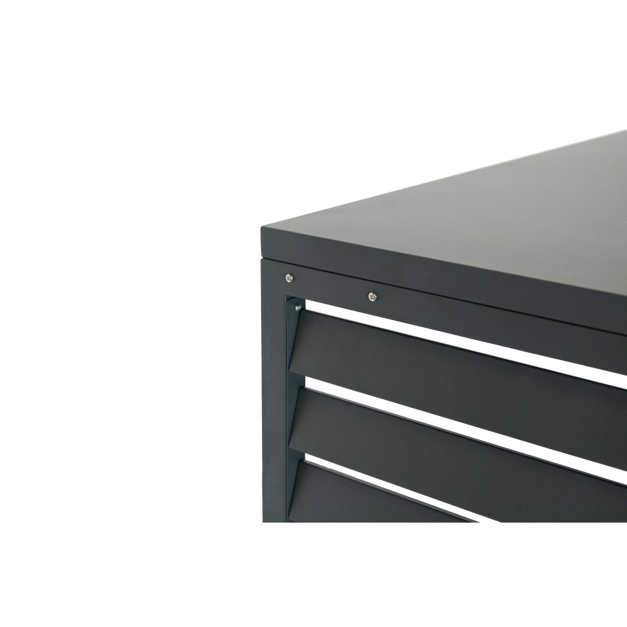 Verkleidung Wärmepumpe 'Boxa M' Stahl anthrazit 140 x 53 x 97 cm