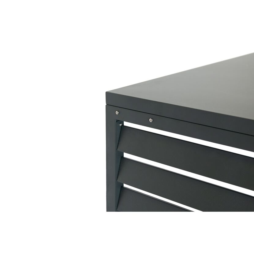 Verkleidung Wärmepumpe 'Boxa M' Stahl anthrazit 140 x 53 x 97 cm