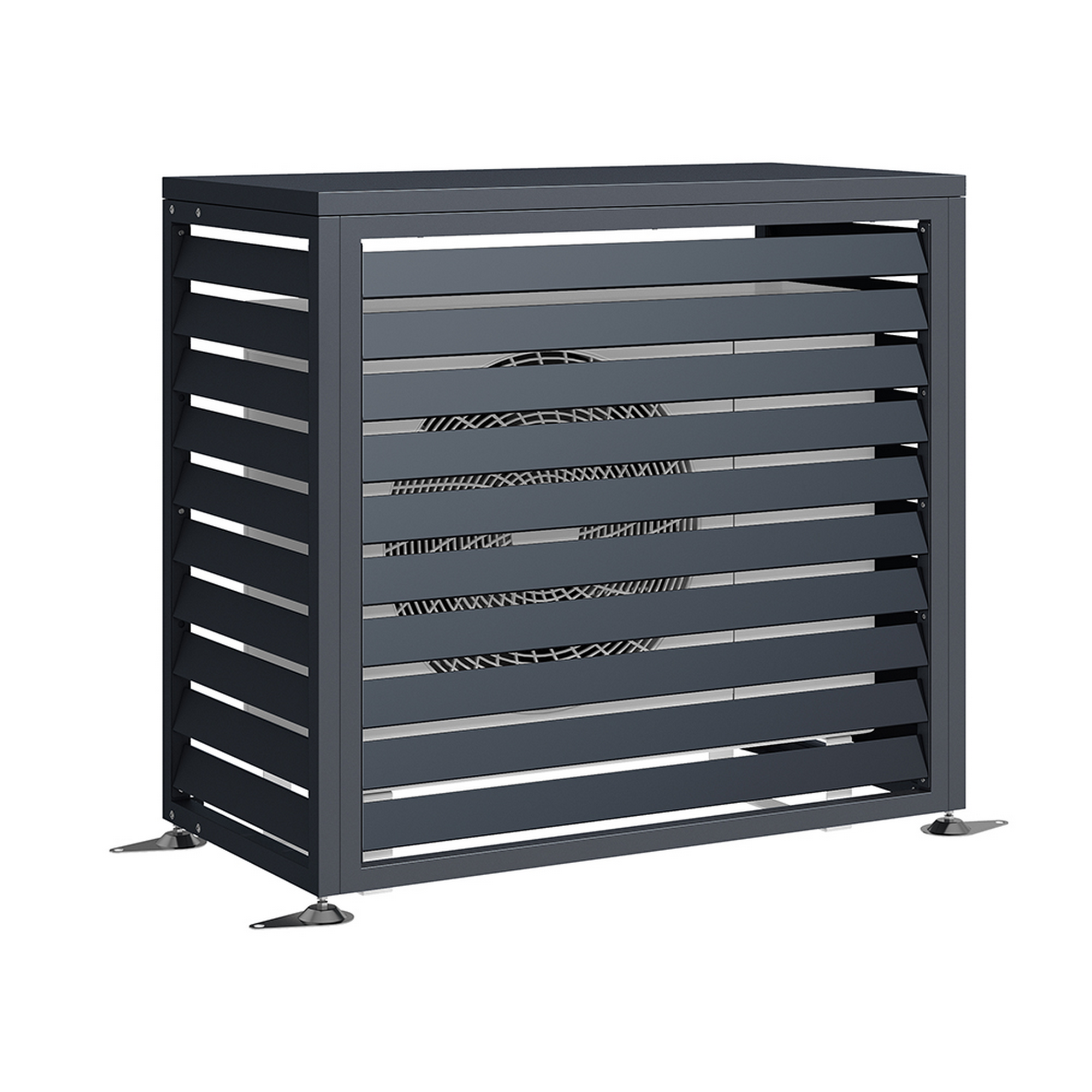 Verkleidung Wärmepumpe 'Boxa S' Stahl anthrazit 100 x 56 x 97 cm