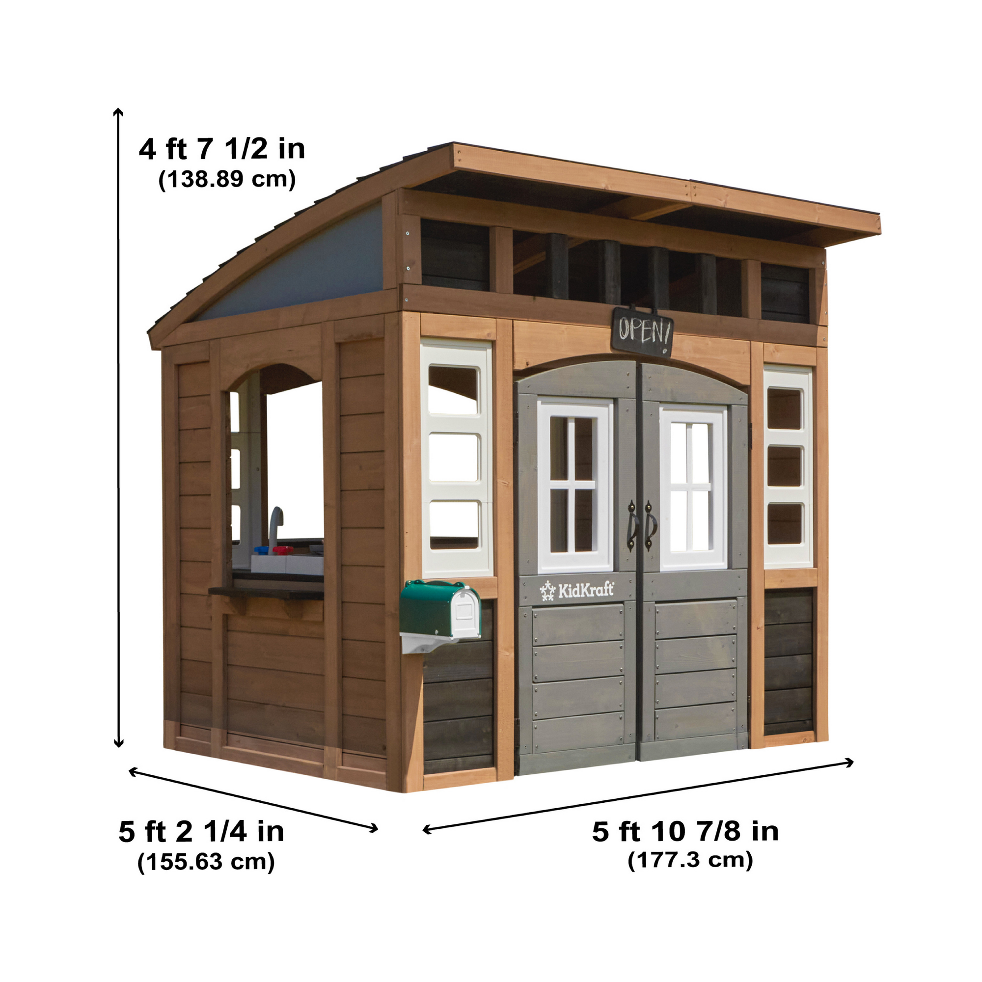 Spielhaus 'Trolli' FSC®‑zertifiziertes Spießtannenholz 177,3 x 138,86 x 155,63 cm