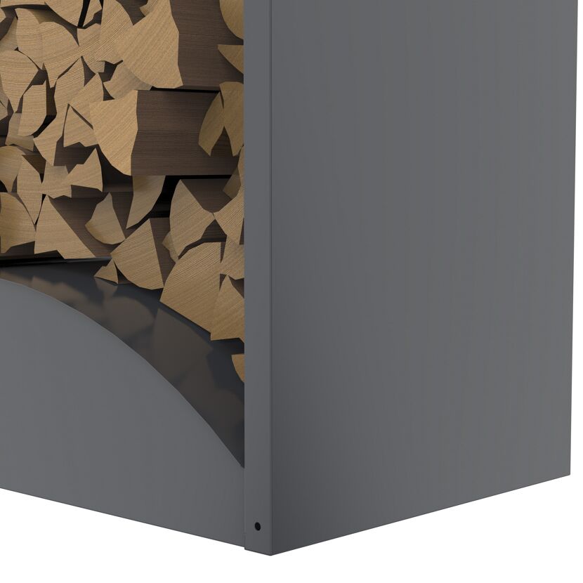 Kaminholzregal 'Castra A' Stahl anthrazit 98 x 52 x 160 cm