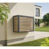 Verkleidung Wärmepumpe 'Boxa S' Stahl anthrazit/Holzoptik 100 x 56 x 97 cm