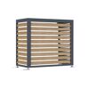 Verkleidung Wärmepumpe 'Boxa S' Stahl anthrazit/Holzoptik 100 x 56 x 97 cm