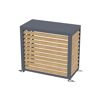 Verkleidung Wärmepumpe 'Boxa S' Stahl anthrazit/Holzoptik 100 x 56 x 97 cm