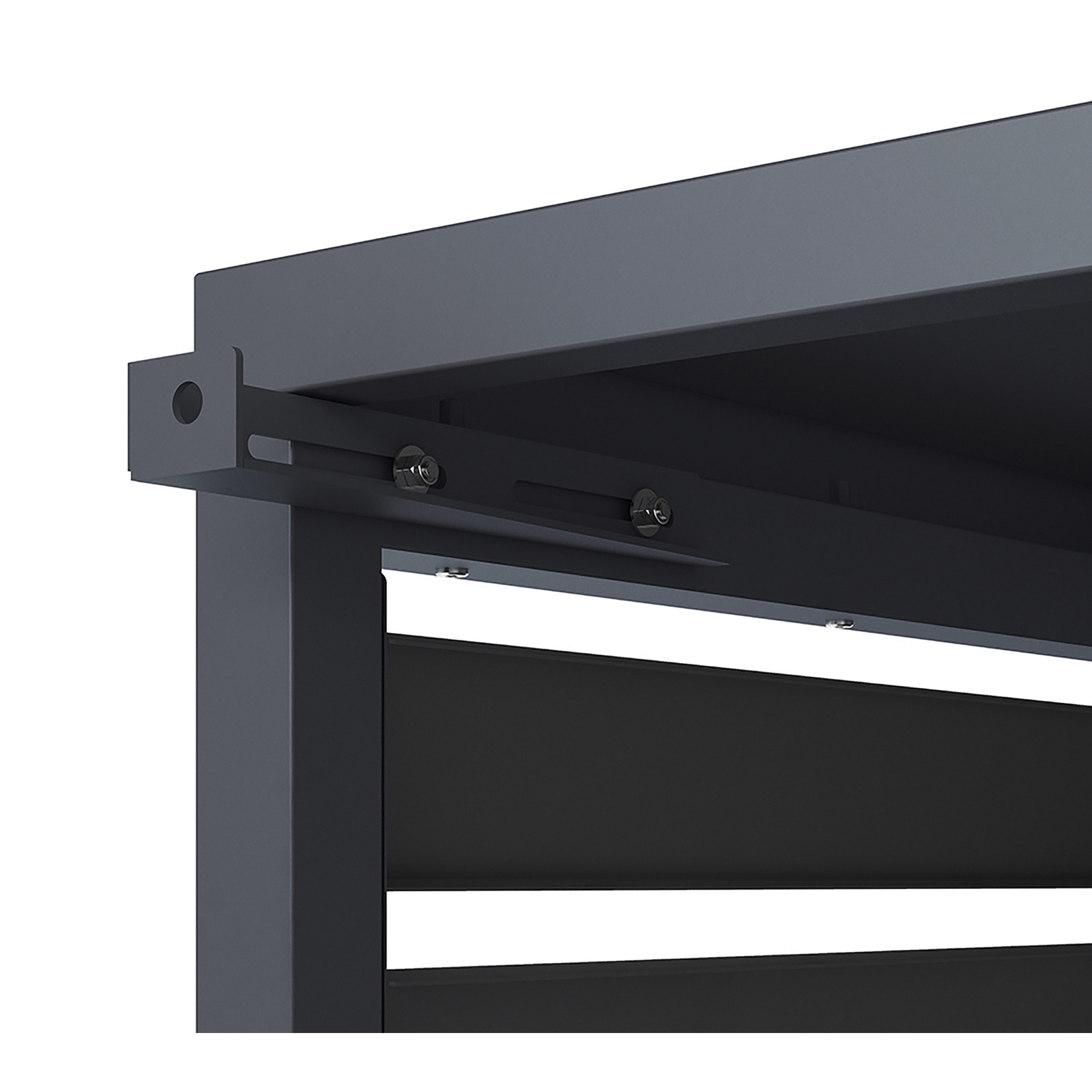 Verkleidung Wärmepumpe 'Boxa S' Stahl anthrazit/Holzoptik 100 x 56 x 97 cm