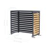 Verkleidung Wärmepumpe 'Boxa S' Stahl anthrazit/Holzoptik 100 x 56 x 97 cm