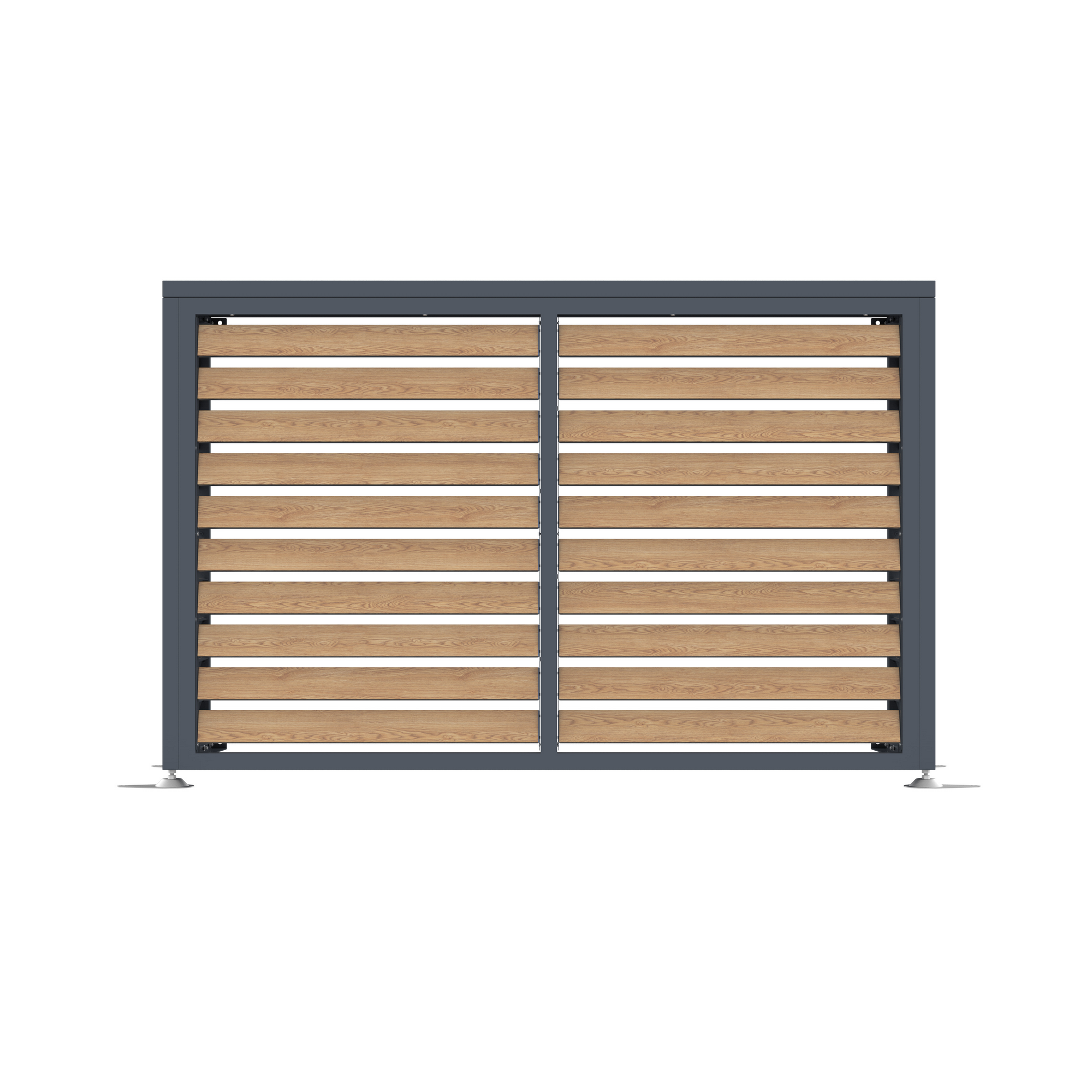 Verkleidung Wärmepumpe 'Boxa M' Stahl anthrazit/Holzoptik 140 x 56 x 97 cm