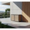 Verkleidung Wärmepumpe 'Boxa M' Stahl anthrazit/Holzoptik 140 x 56 x 97 cm