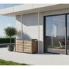 Verkleidung Wärmepumpe 'Boxa M' Stahl anthrazit/Holzoptik 140 x 56 x 97 cm