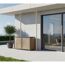 Verkleidung Wärmepumpe 'Boxa M' Stahl anthrazit/Holzoptik 140 x 56 x 97 cm