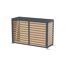 Verkleidung Wärmepumpe 'Boxa M' Stahl anthrazit/Holzoptik 140 x 56 x 97 cm