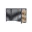 Verkleidung Wärmepumpe 'Boxa M' Stahl anthrazit/Holzoptik 140 x 56 x 97 cm