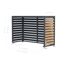 Verkleidung Wärmepumpe 'Boxa M' Stahl anthrazit/Holzoptik 140 x 56 x 97 cm