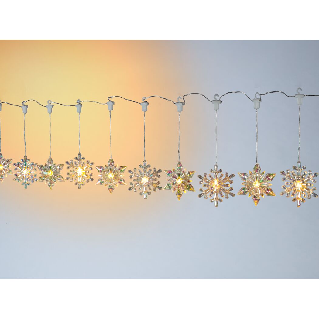LED-Lichtervorhang Flocke 10 LEDs 180 cm