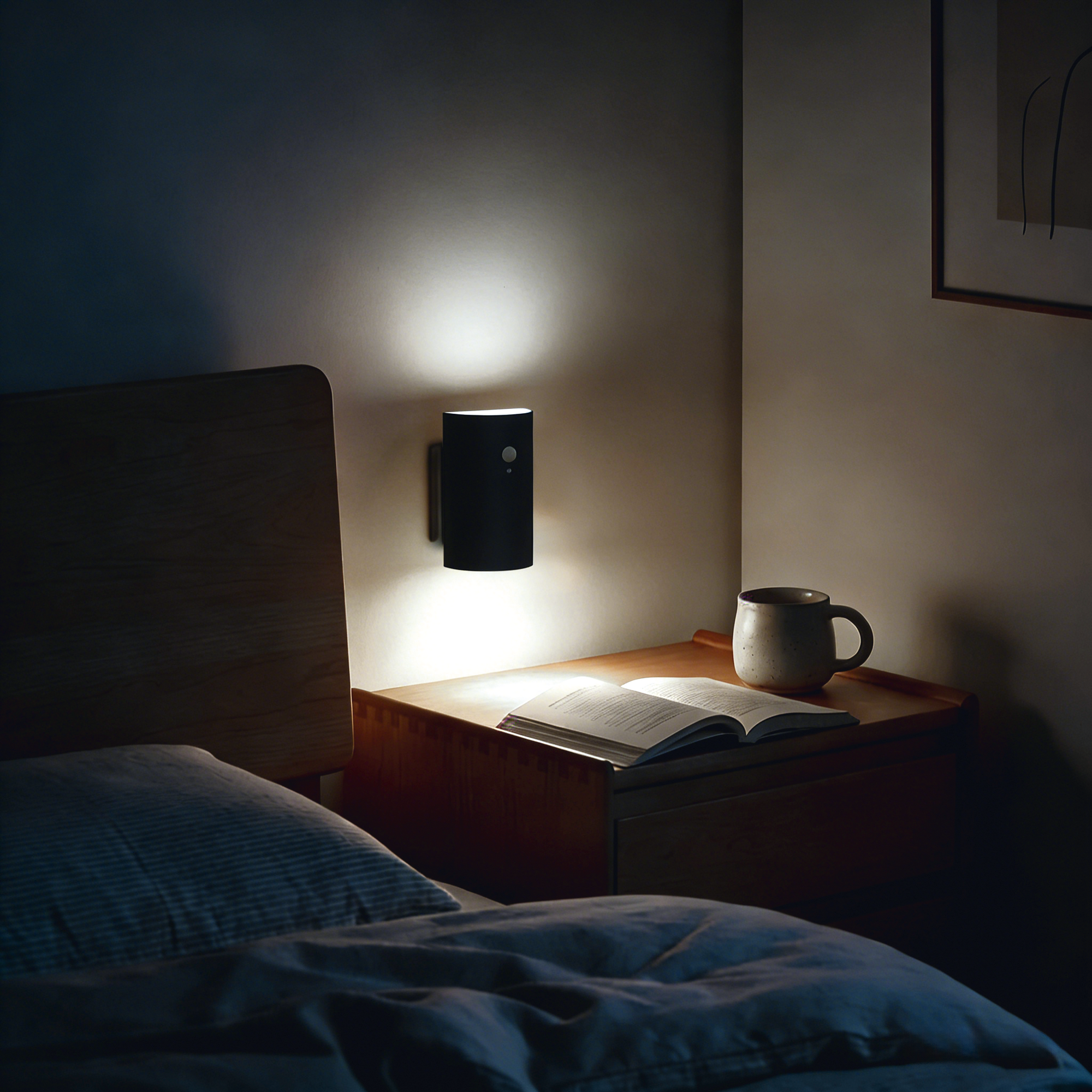 LED-Nachtlicht schwarz mit Bewegungsmelder 13,5 cm