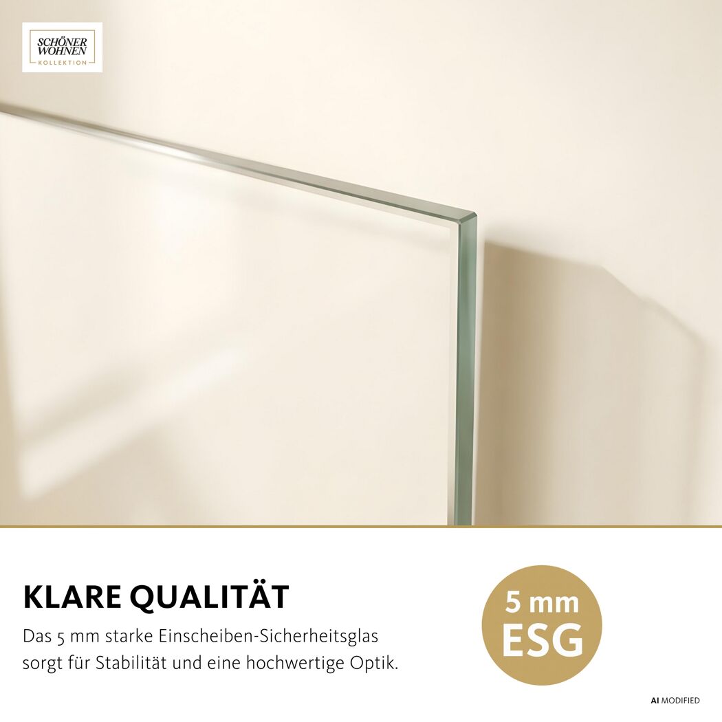 Badewannenaufsatz 'Elara' goldfarben matt 140 x 100 cm 2-teilig