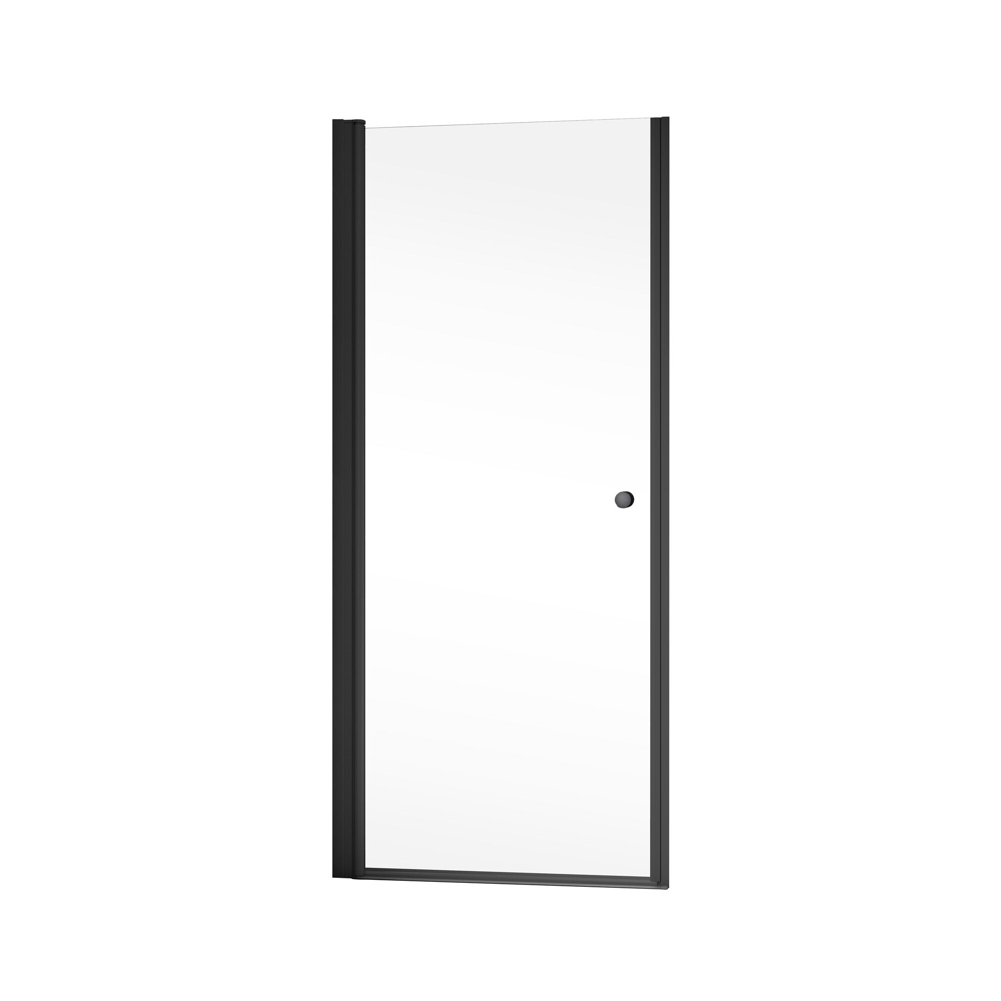 Drehtür 'Gretia' in Nische links mattschwarz 90 x 200 cm