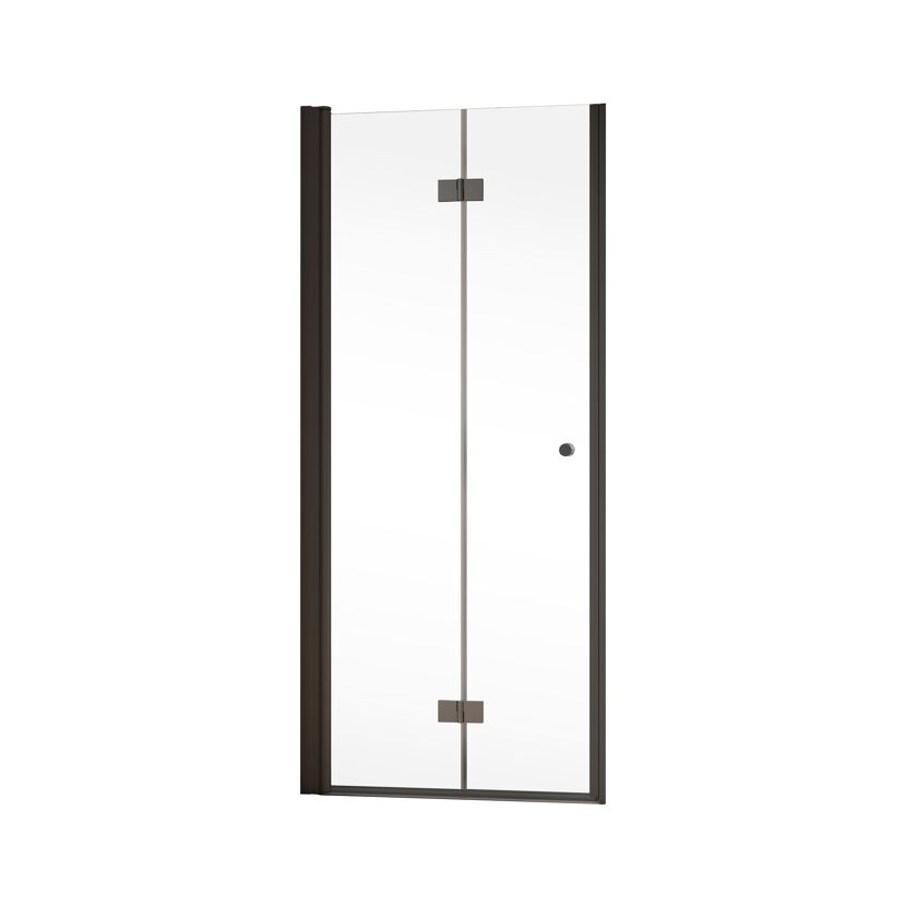 Drehfalttür 'Gretia' in Nische links mattschwarz 80 x 200 cm