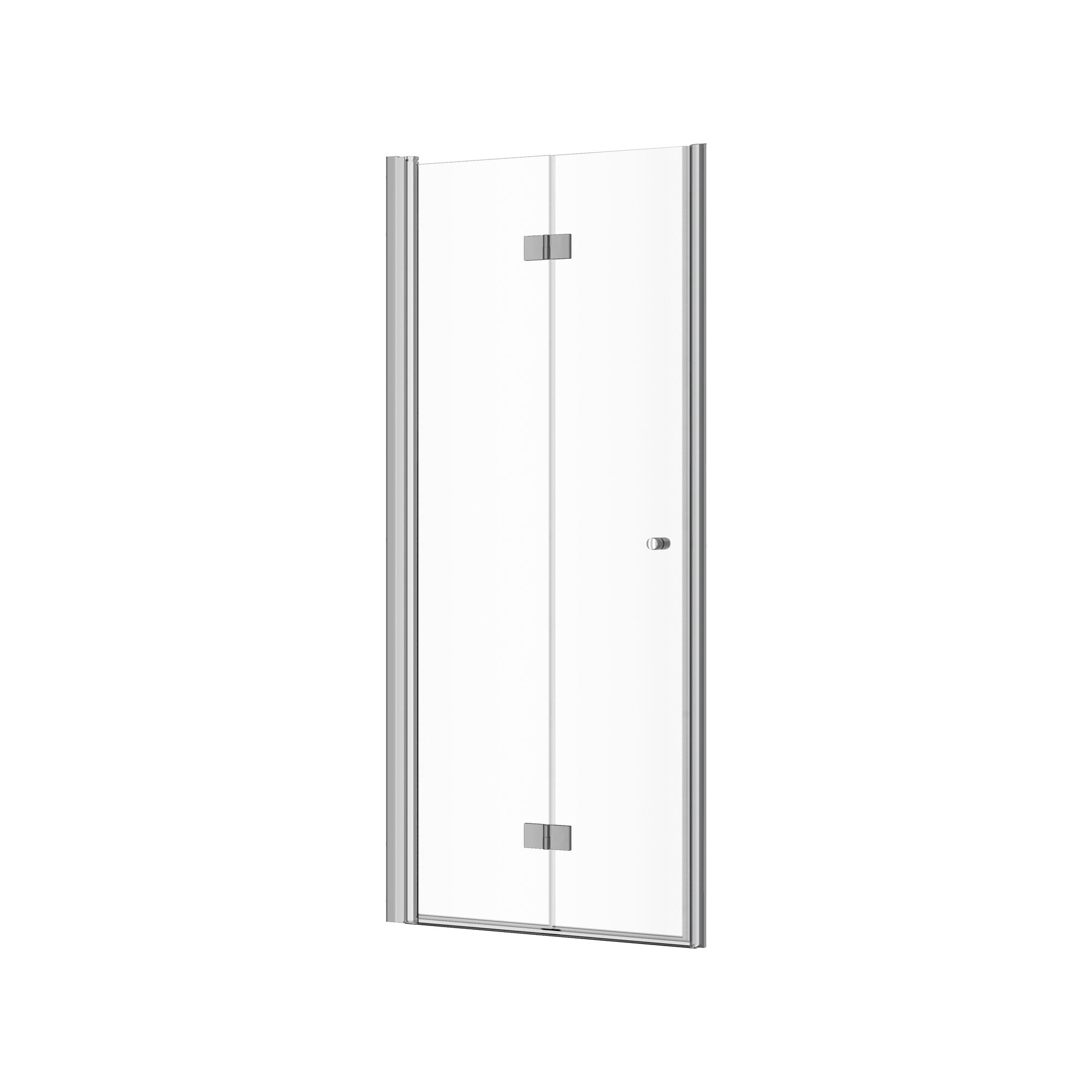 Drehfalttür 'Gretia' in Nische links chromfarben 80 x 200 cm