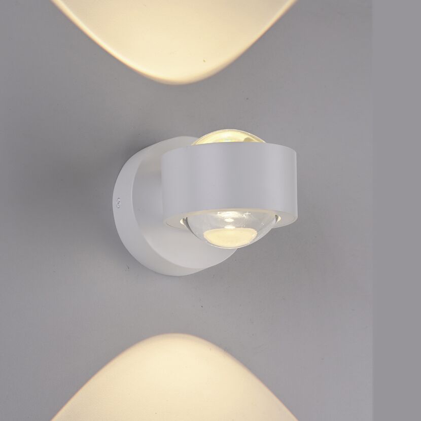 LED-Wandleuchte 'Chia' weiß 2-flammig 9,3 x 9,3 x 12,5 cm