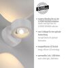 Weißer LED-Spot Chia mit warmweißem Licht