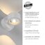 LED-Wandleuchte 'Chia' weiß 2-flammig 9,3 x 9,3 x 12,5 cm