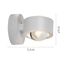 LED-Wandleuchte 'Chia' weiß 2-flammig 9,3 x 9,3 x 12,5 cm